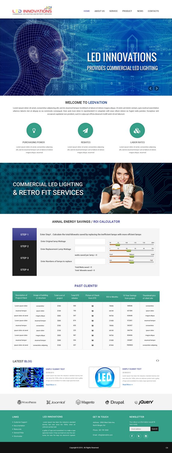 Web Design by pb for LED Innovations | Design #9621701