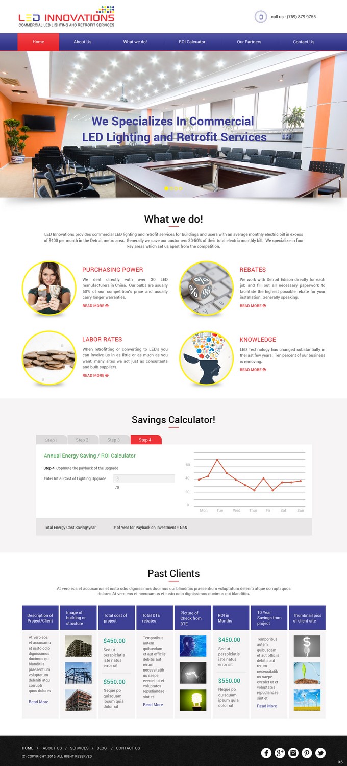 Web Design by pb for LED Innovations | Design #9674123