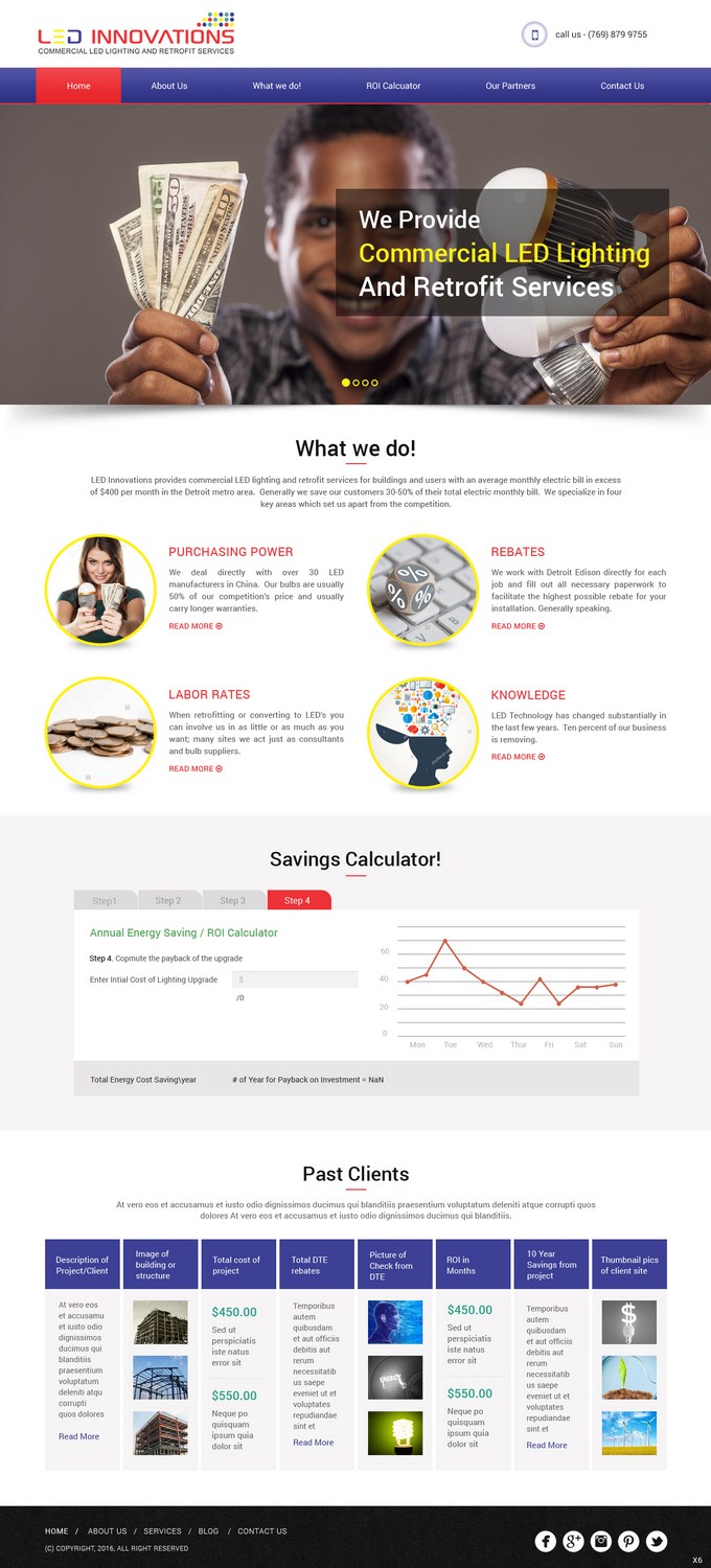 Web Design by pb for LED Innovations | Design #9679517