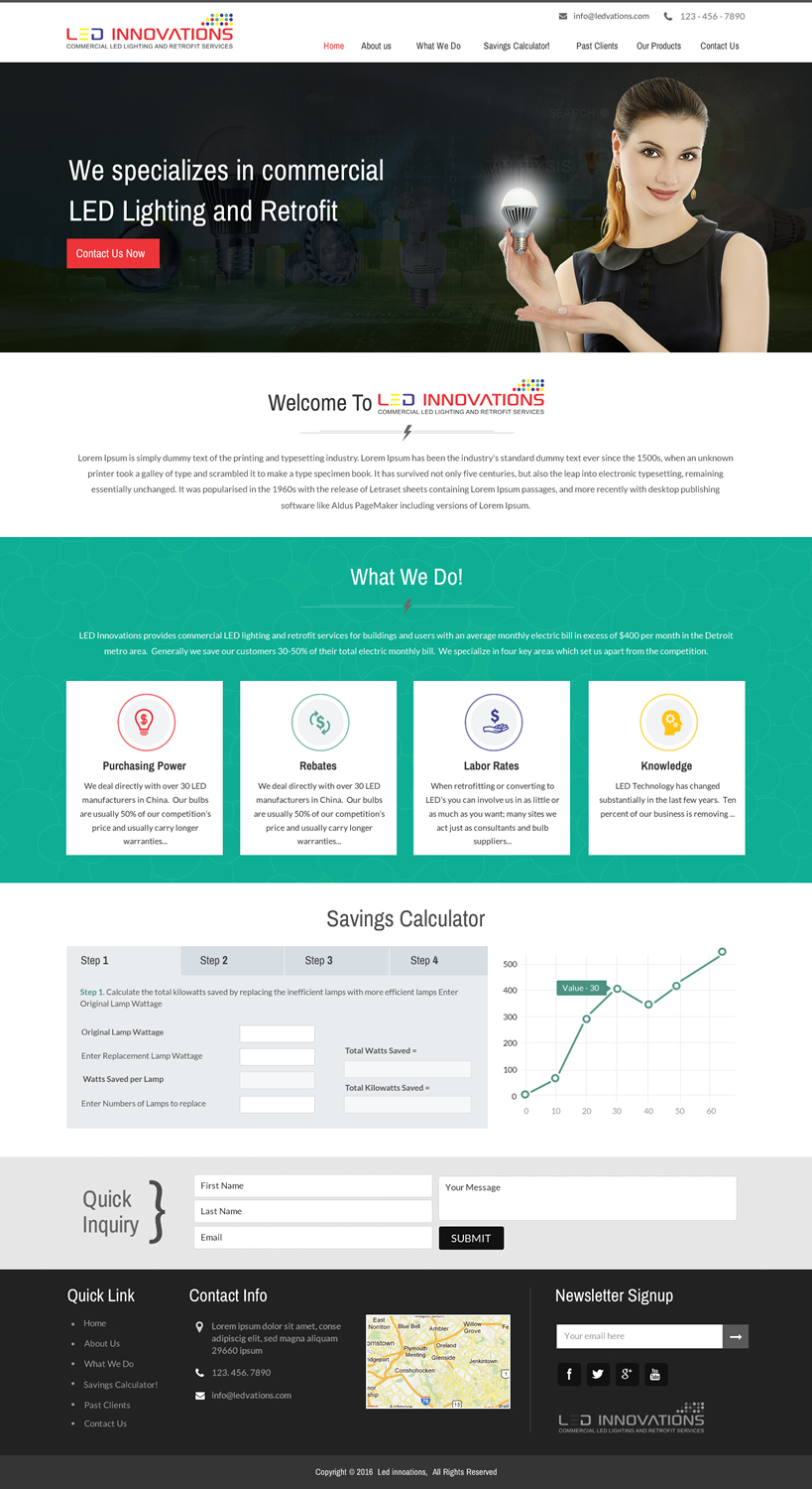 Web Design by Sbss for LED Innovations | Design #9623032