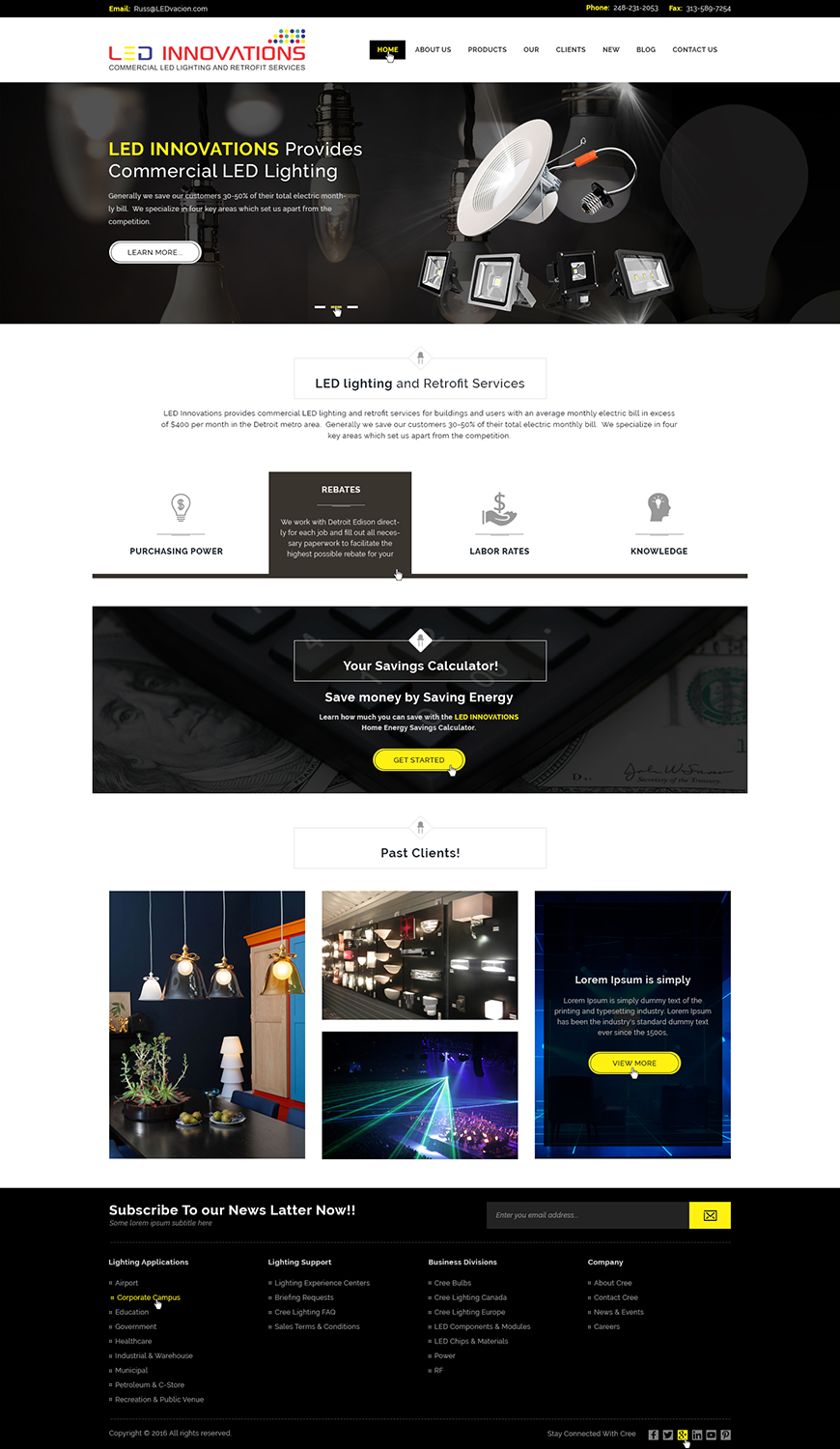 Web Design by Ved Web Services for LED Innovations | Design #9603968