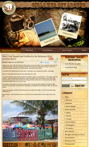 Wordpress Design by Expert Designer for Girls Who Get Around | Design: #405415