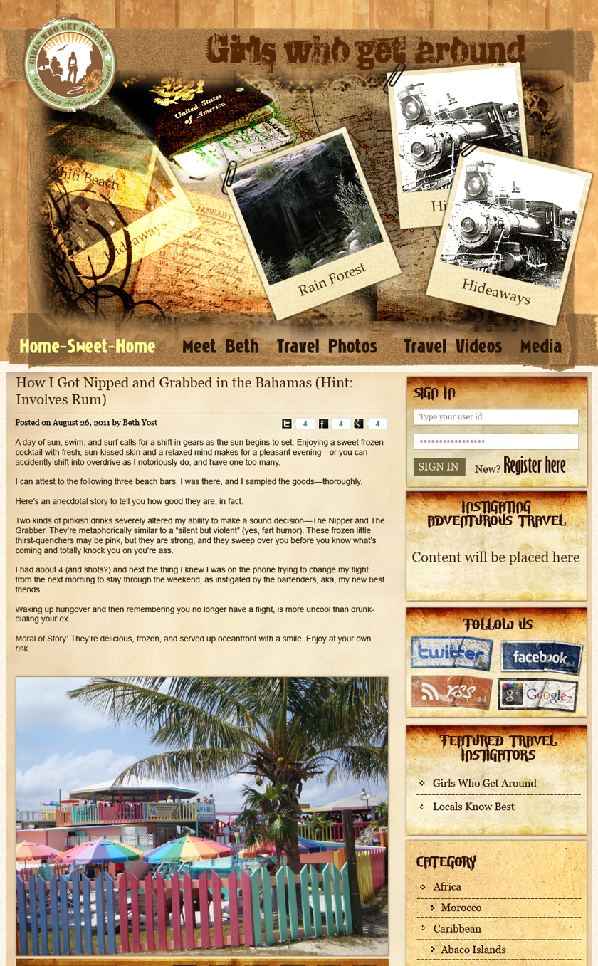 WordPress-Design von Expert Designer für Girls Who Get Around | Design #405424