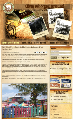 Wordpress Design by Expert Designer for Girls Who Get Around | Design: #405424