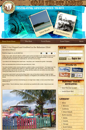 Wordpress Design by Expert Designer for Girls Who Get Around | Design: #407272