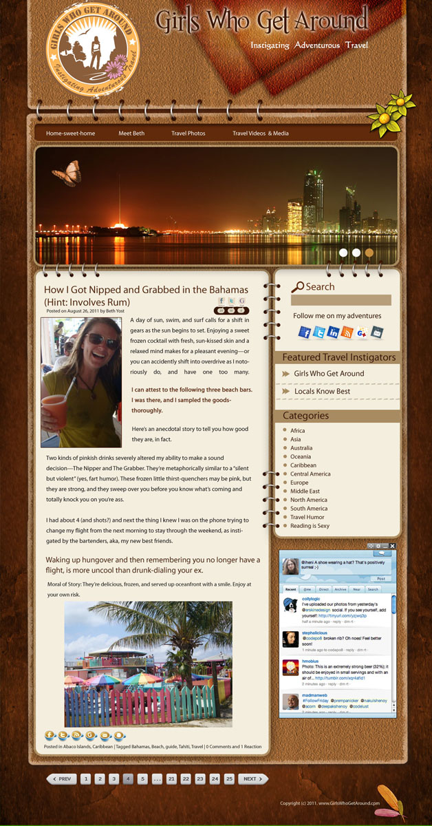 Diseño Wordpress por pb para Girls Who Get Around | Diseño #400563
