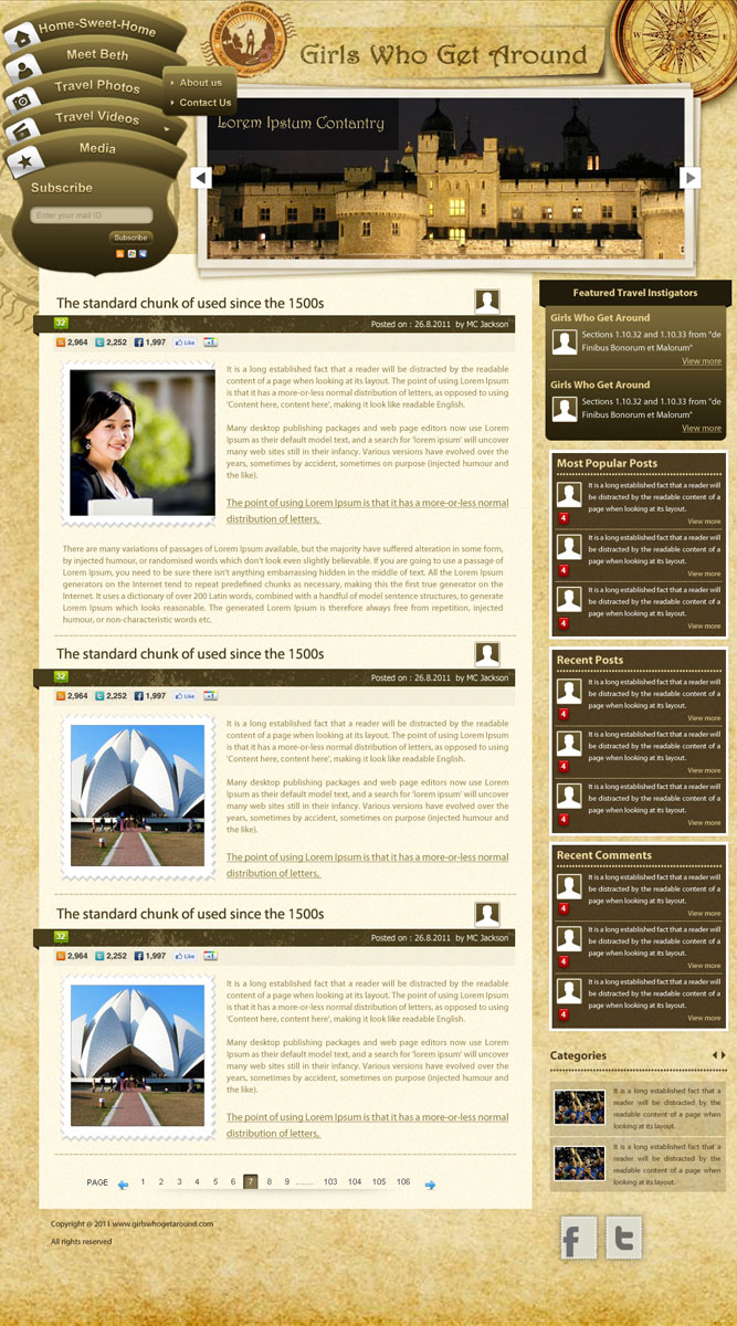 WordPress-Design von pb für Girls Who Get Around | Design #400564