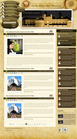 Wordpress Design by pb for Girls Who Get Around | Design: #400564