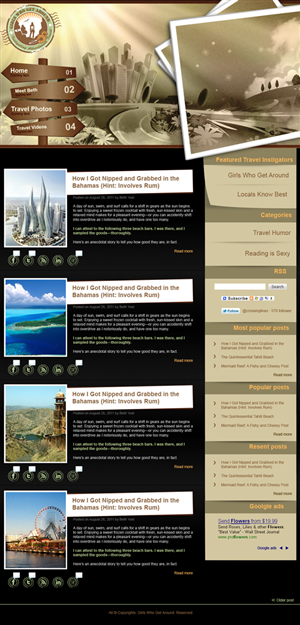 Wordpress Design by pb for Girls Who Get Around | Design: #400565