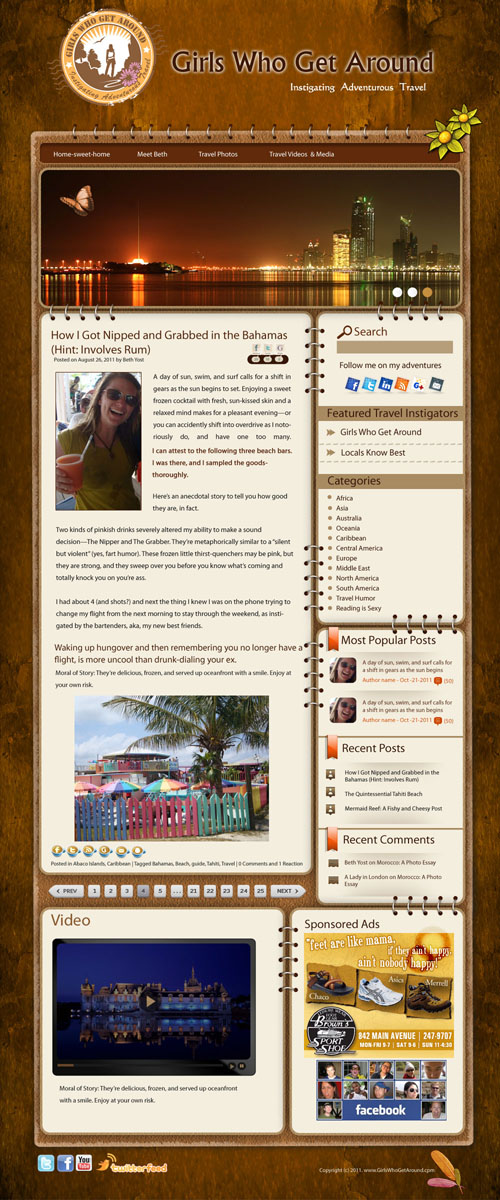 Diseño Wordpress por pb para Girls Who Get Around | Diseño #401598