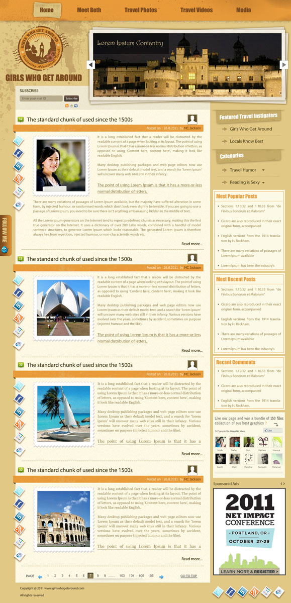 WordPress-Design von pb für Girls Who Get Around | Design #401599