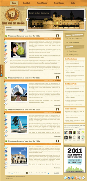 Wordpress Design by pb for Girls Who Get Around | Design: #401599