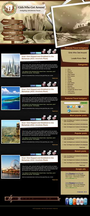 Wordpress Design by pb for Girls Who Get Around | Design: #401641