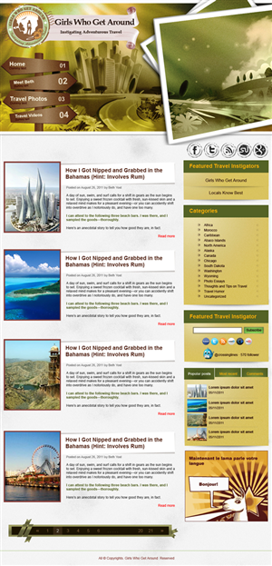 Wordpress Design by pb for Girls Who Get Around | Design: #402661