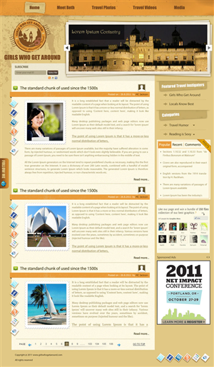 Wordpress Design by pb for Girls Who Get Around | Design: #402663