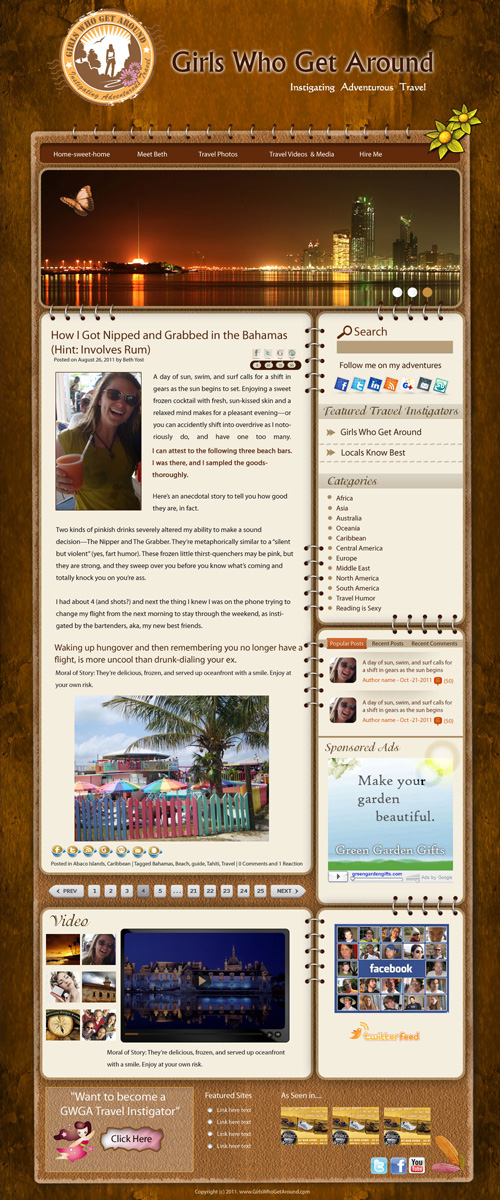 Diseño Wordpress por pb para Girls Who Get Around | Diseño #405317