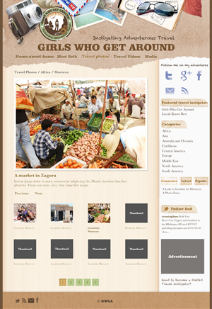 Wordpress Design by 31316 for Girls Who Get Around | Design: #405555