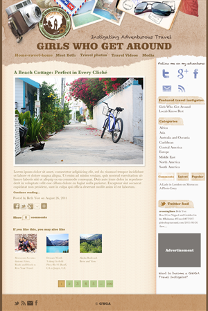 Wordpress Design by 31316 for Girls Who Get Around | Design: #405584