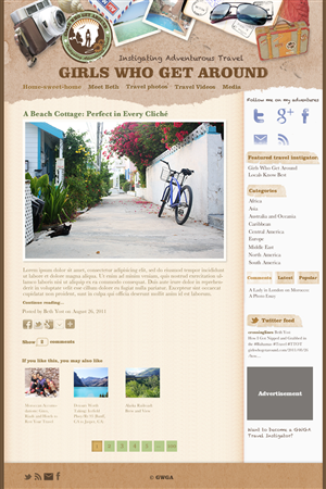Wordpress Design by 31316 for Girls Who Get Around | Design: #407523