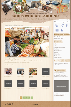Wordpress Design by 31316 for Girls Who Get Around | Design: #408852