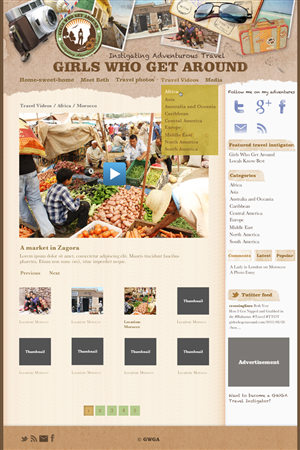 Wordpress Design by 31316 for Girls Who Get Around | Design: #408899