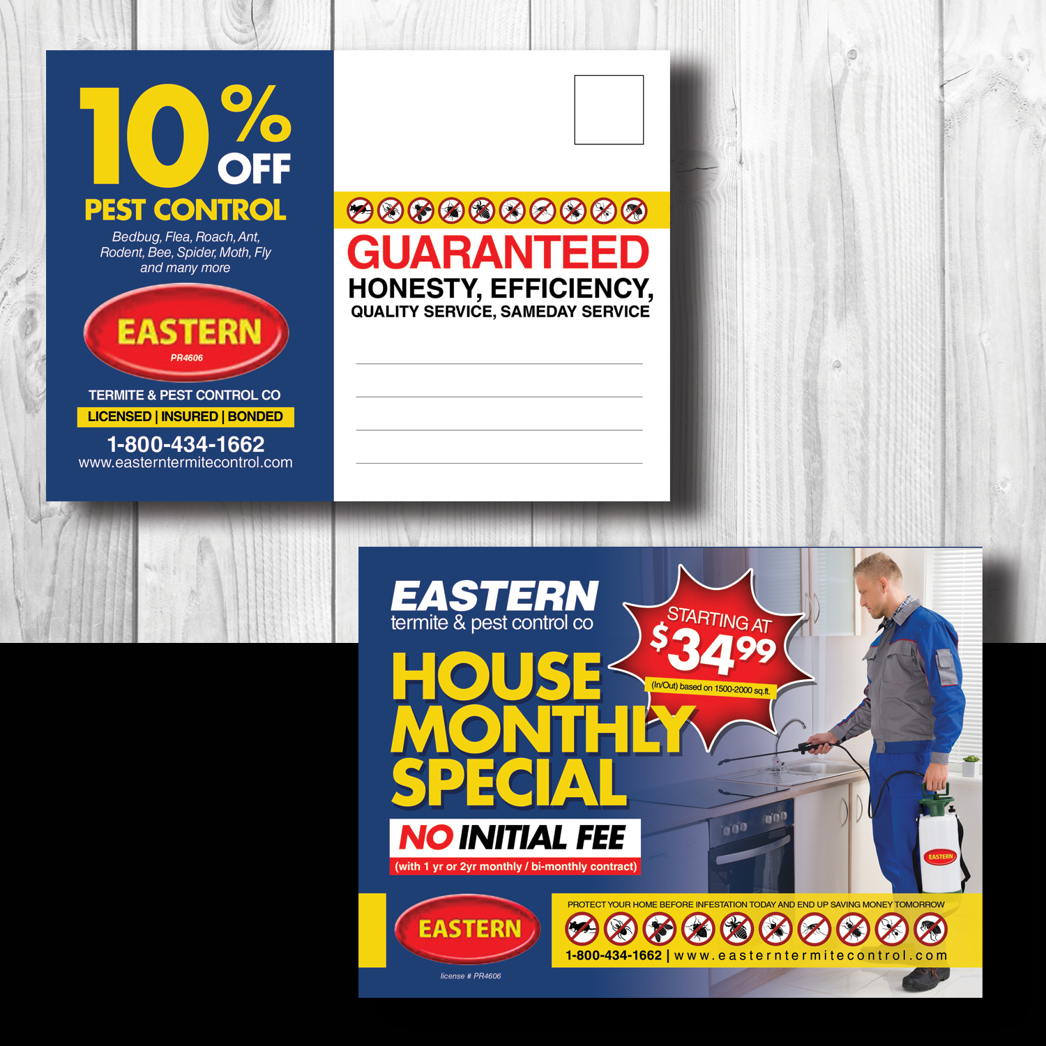 Postcard Design by uk for Eastern Termite & Pest Control | Design #7855597