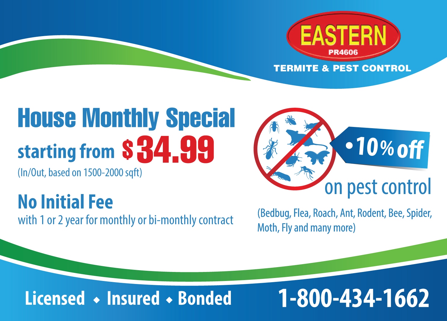 Diseño de Postal por raluca.b para Eastern Termite & Pest Control | Diseño #7947067