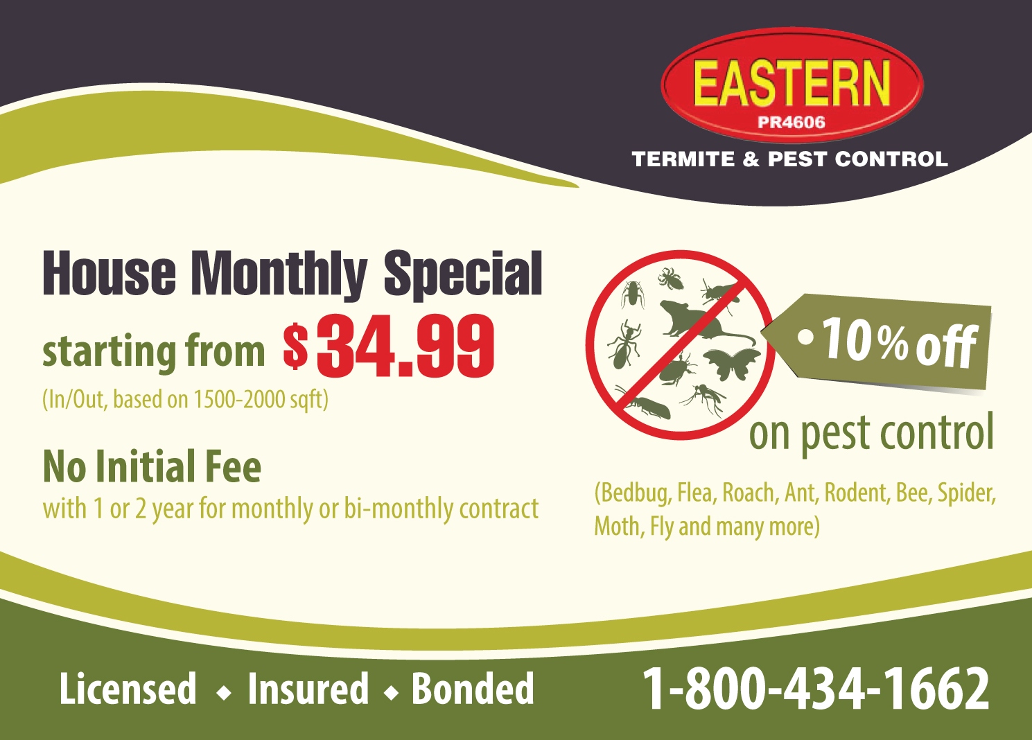 Diseño de Postal por raluca.b para Eastern Termite & Pest Control | Diseño #7947268