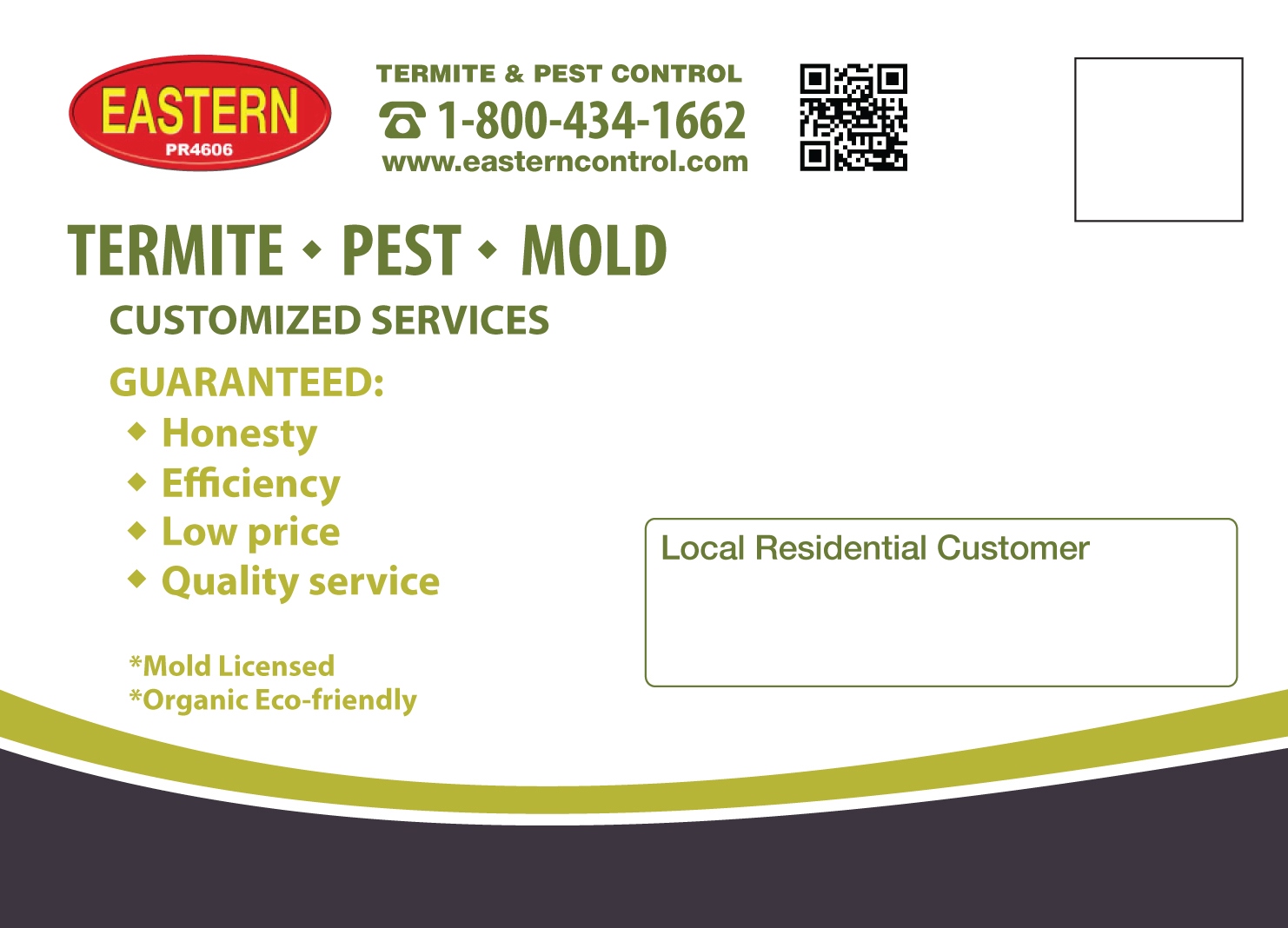 Diseño de Postal por raluca.b para Eastern Termite & Pest Control | Diseño #7947269