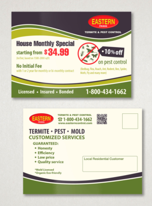 Diseño de Postal por raluca.b para Eastern Termite & Pest Control | Diseño: #7948184