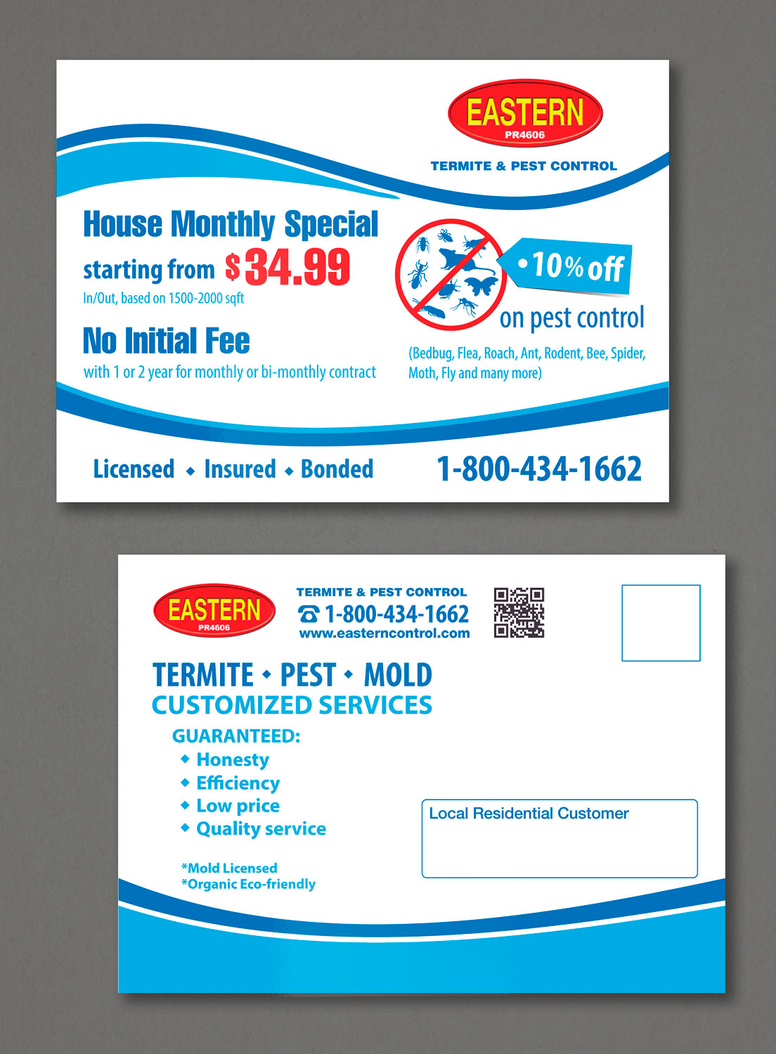 Postcard Design by raluca.b for Eastern Termite & Pest Control | Design #7957692