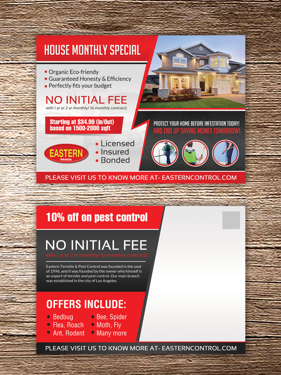 Diseño de Postal por debdesign para Eastern Termite & Pest Control | Diseño #7876713