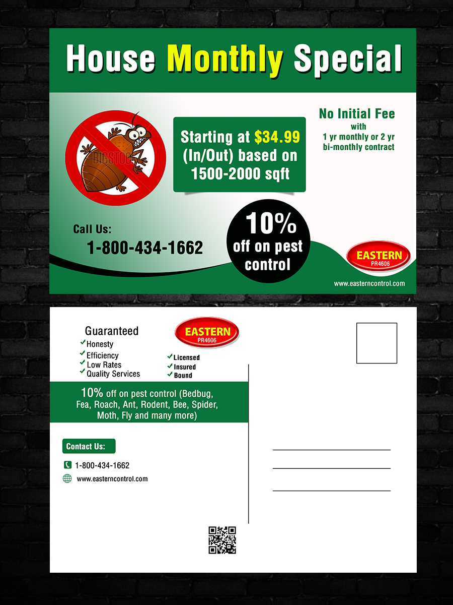 Diseño de Postal por ESolz Technologies para Eastern Termite & Pest Control | Diseño #7814271