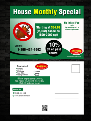Diseño de Postal por ESolz Technologies para Eastern Termite & Pest Control | Diseño #7814271