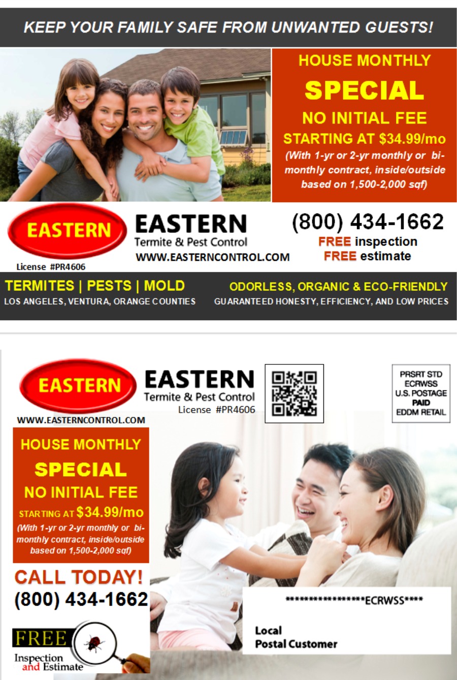 Diseño de Postal por citygirl17 para Eastern Termite & Pest Control | Diseño #7838182