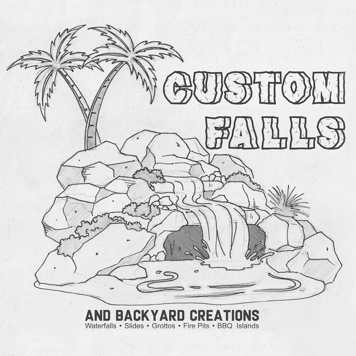 Diseño de Logo por D.an para CUSTOM FALLS & BACKYARD CREATIONS INC. | Diseño #7837740