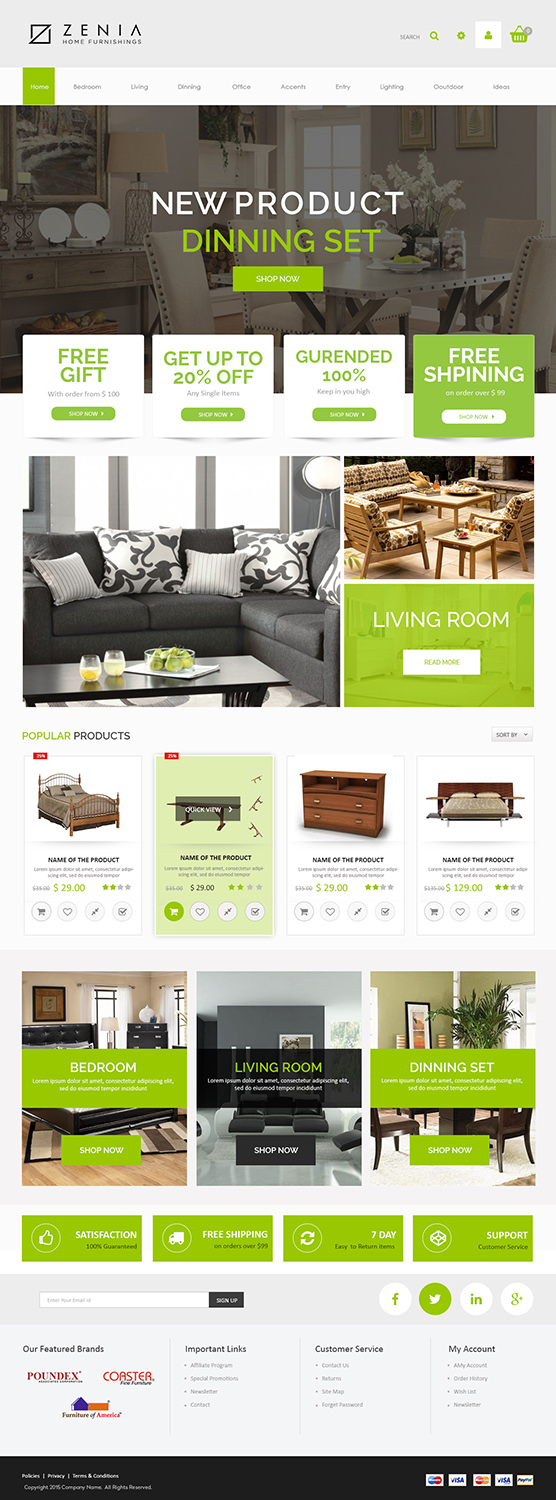 Web Design by Creations Box 2015 for JNC Brands Inc | Design #7827568