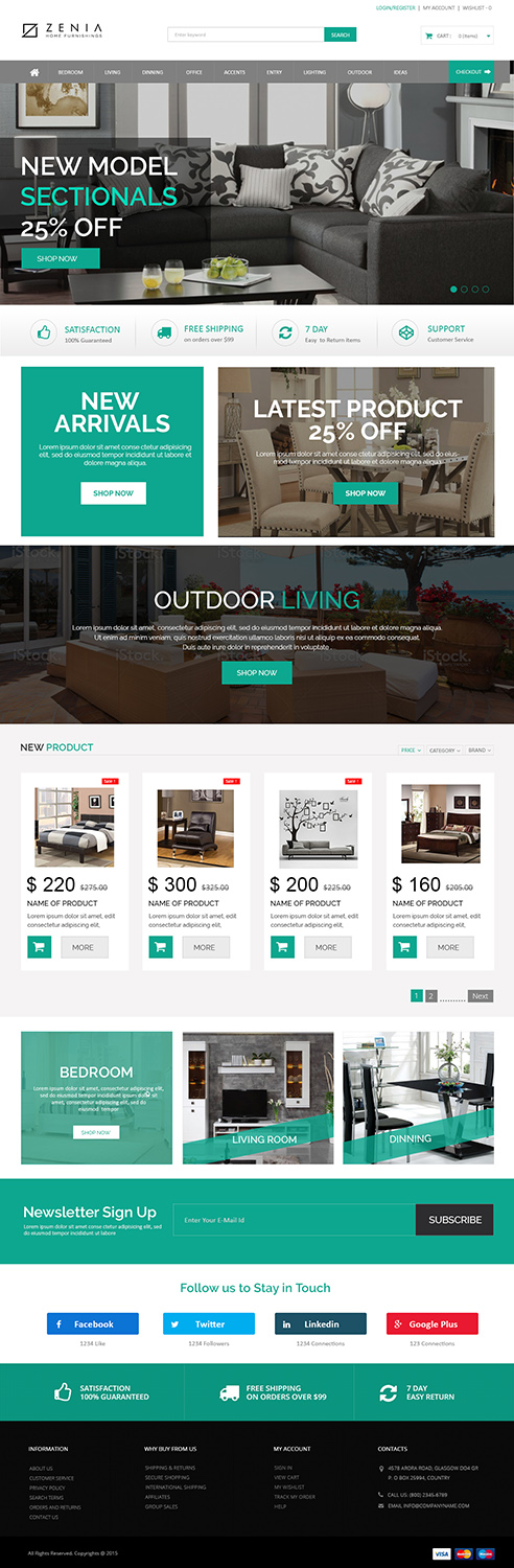 Web Design by Creations Box 2015 for JNC Brands Inc | Design #7827570