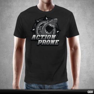 Action Prone Shark/Wreck/Cave Diving T-Shirt | T-shirt Design by gekgrfx
