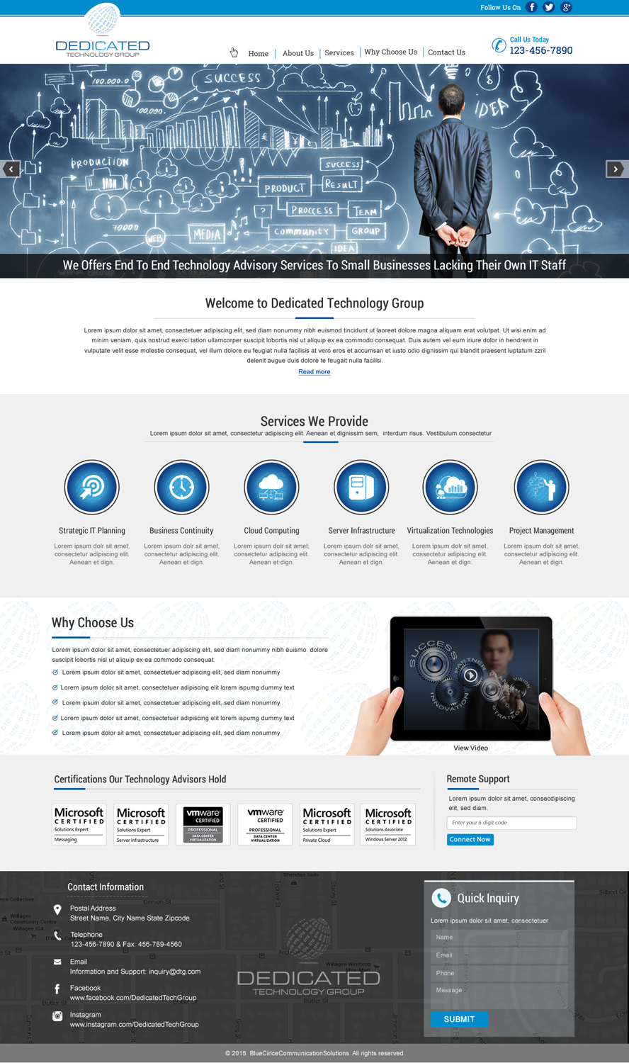 Web-Design von HarmiDesigning für Dedicated Technology Group | Design #7829431