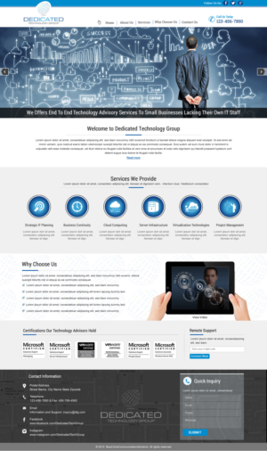 Web Design by harmi_199 for Dedicated Technology Group | Design: #7829431