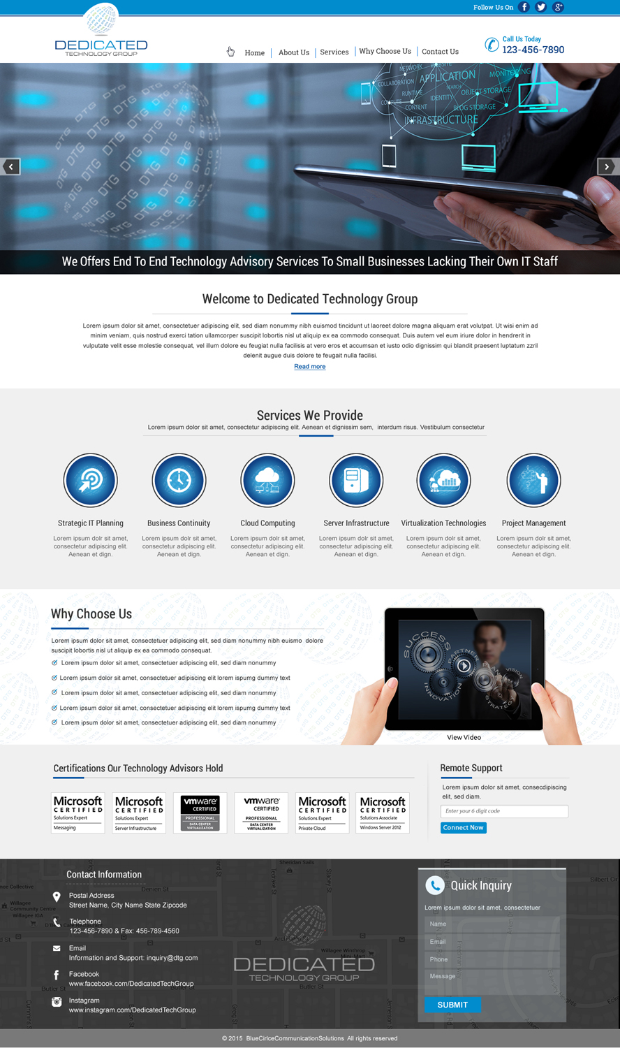 Web-Design von HarmiDesigning für Dedicated Technology Group | Design #7829432