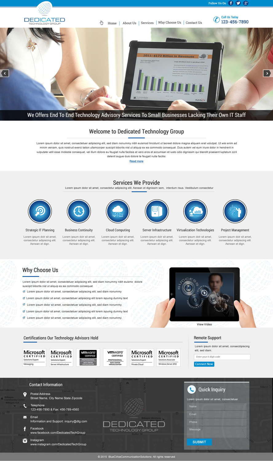 Web-Design von HarmiDesigning für Dedicated Technology Group | Design #7829433