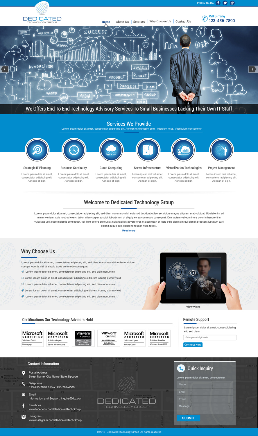 Web-Design von HarmiDesigning für Dedicated Technology Group | Design #7863030