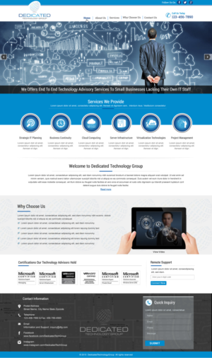 Web Design by harmi_199 for Dedicated Technology Group | Design: #7863030