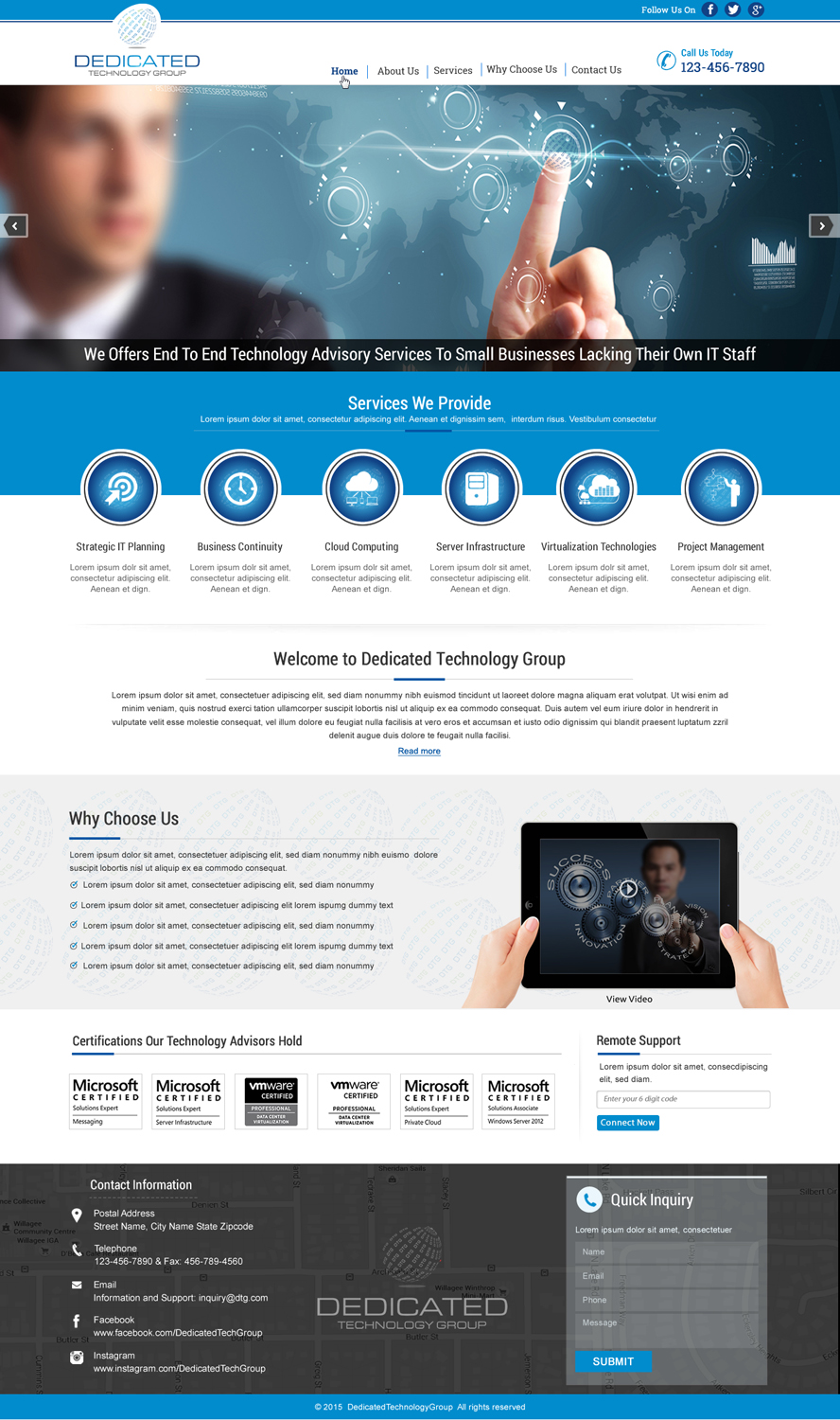 Web-Design von HarmiDesigning für Dedicated Technology Group | Design #7863032