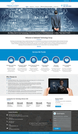 Web-Design von HarmiDesigning für Dedicated Technology Group | Design: #9253336