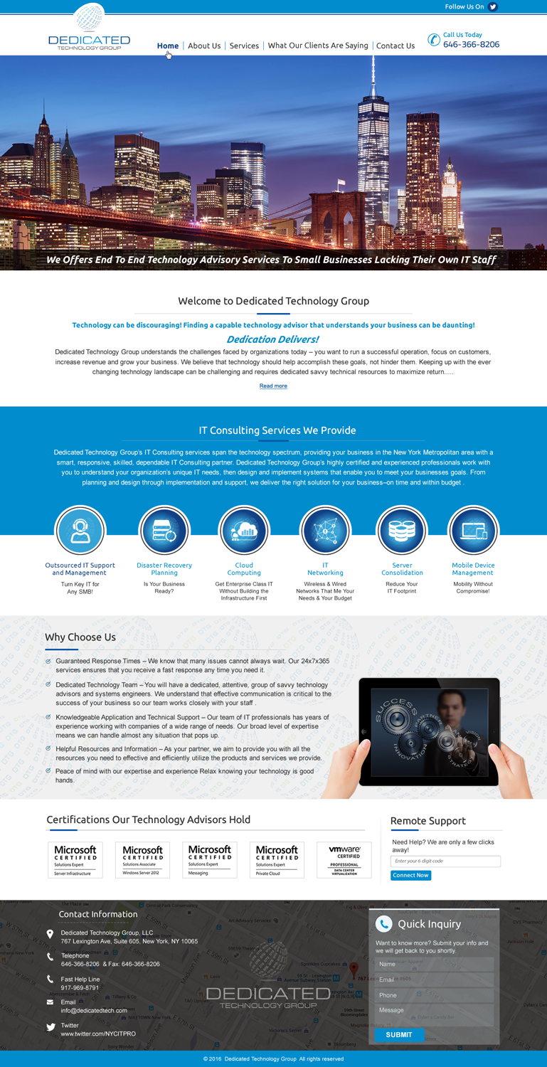Bold, Serious, Information Technology Web Design for Dedicated ...