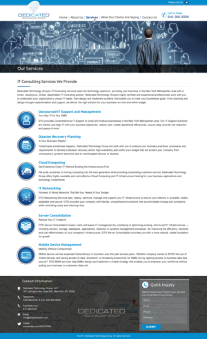 Web-Design von HarmiDesigning für Dedicated Technology Group | Design: #9540983