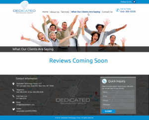 Web-Design von HarmiDesigning für Dedicated Technology Group | Design: #9540984